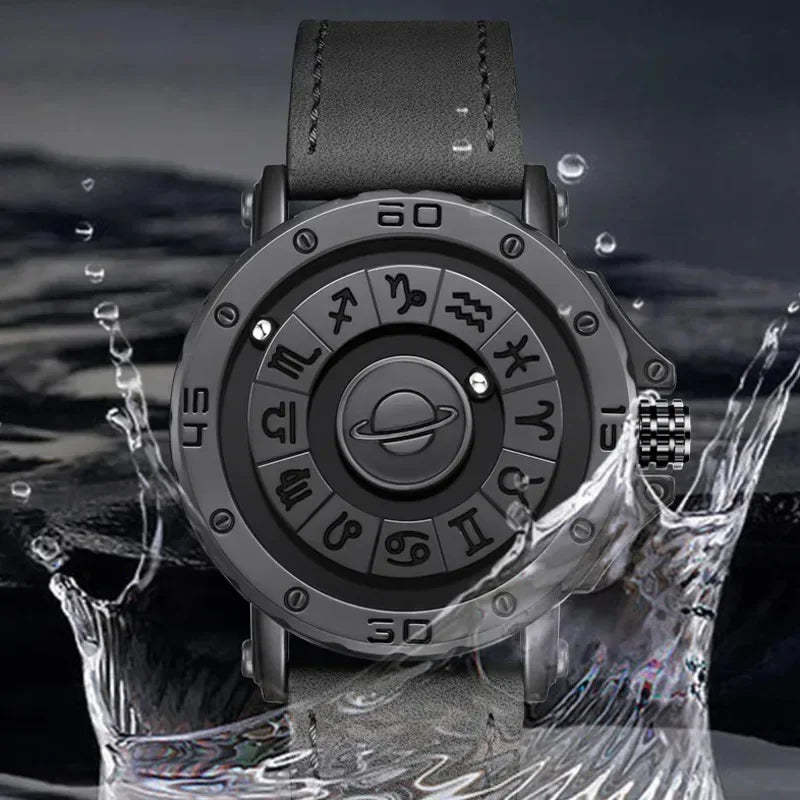 DOM 1733 Magnetic Watch Original Pointer Rotating Magnetic Constellation