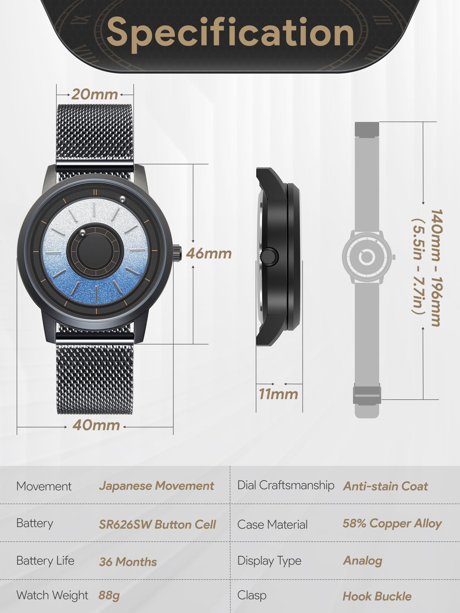 EUTOUR Starry Sky Design Magneto Watches