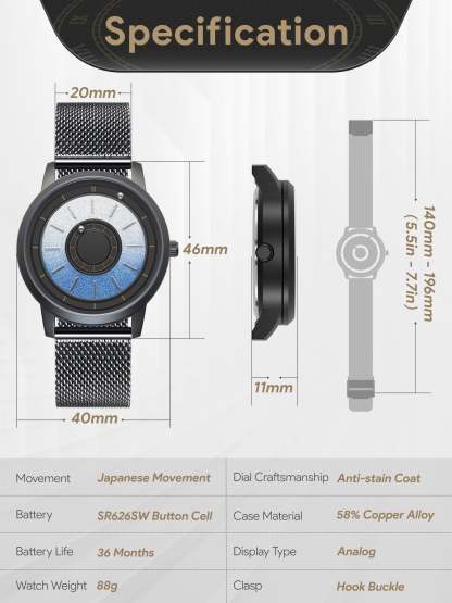 EUTOUR Starry Sky Design Magneto Watches