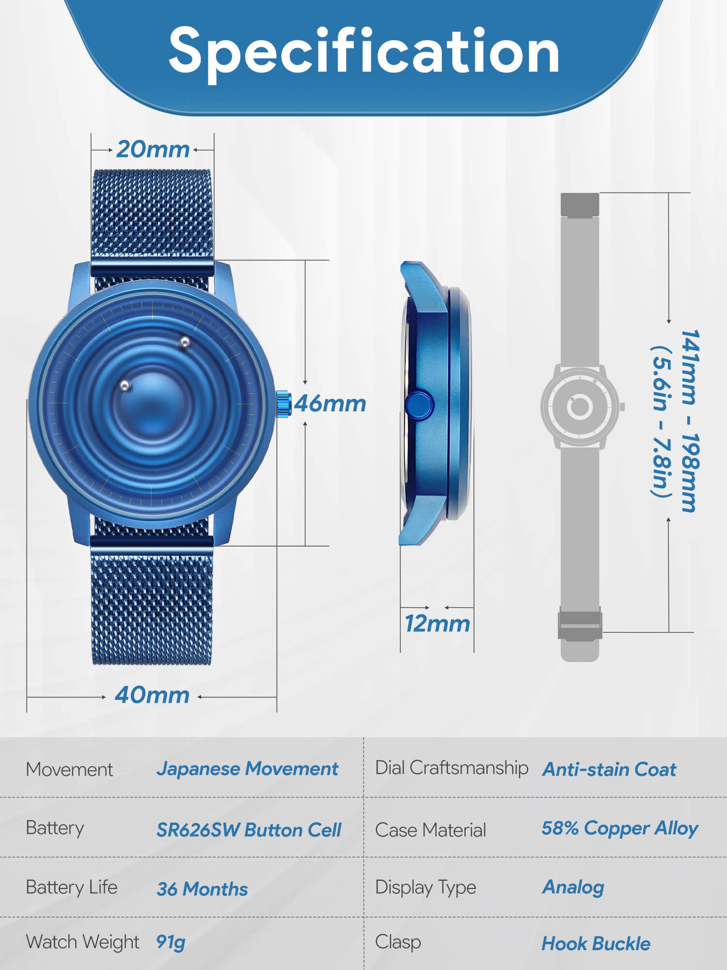 Karesansui Classic Magnetic Minimalist  Watches