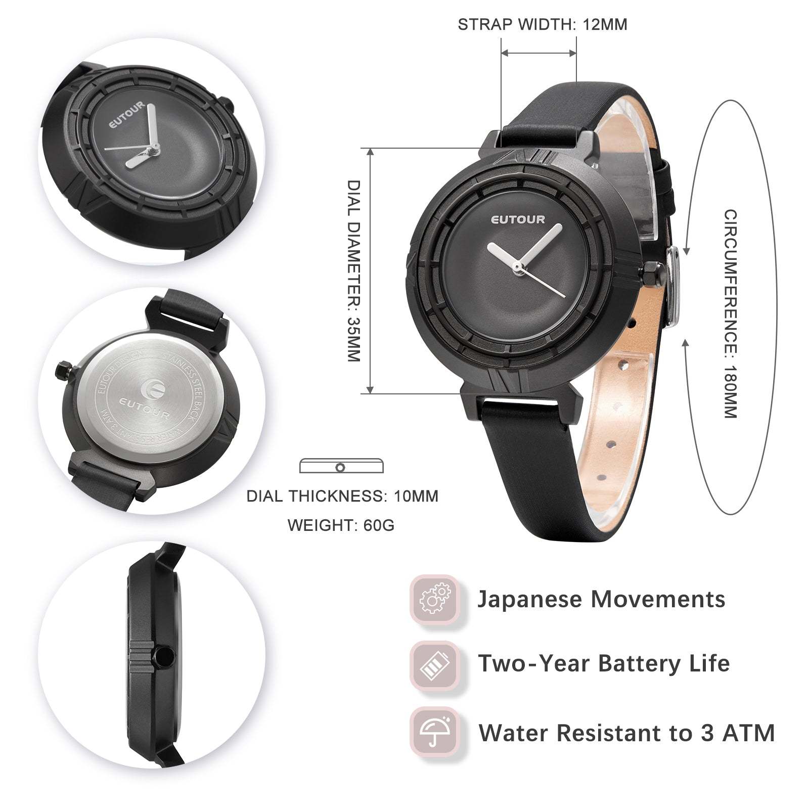 EUTOUR Elegance Quartz Women's Watch Analog U044