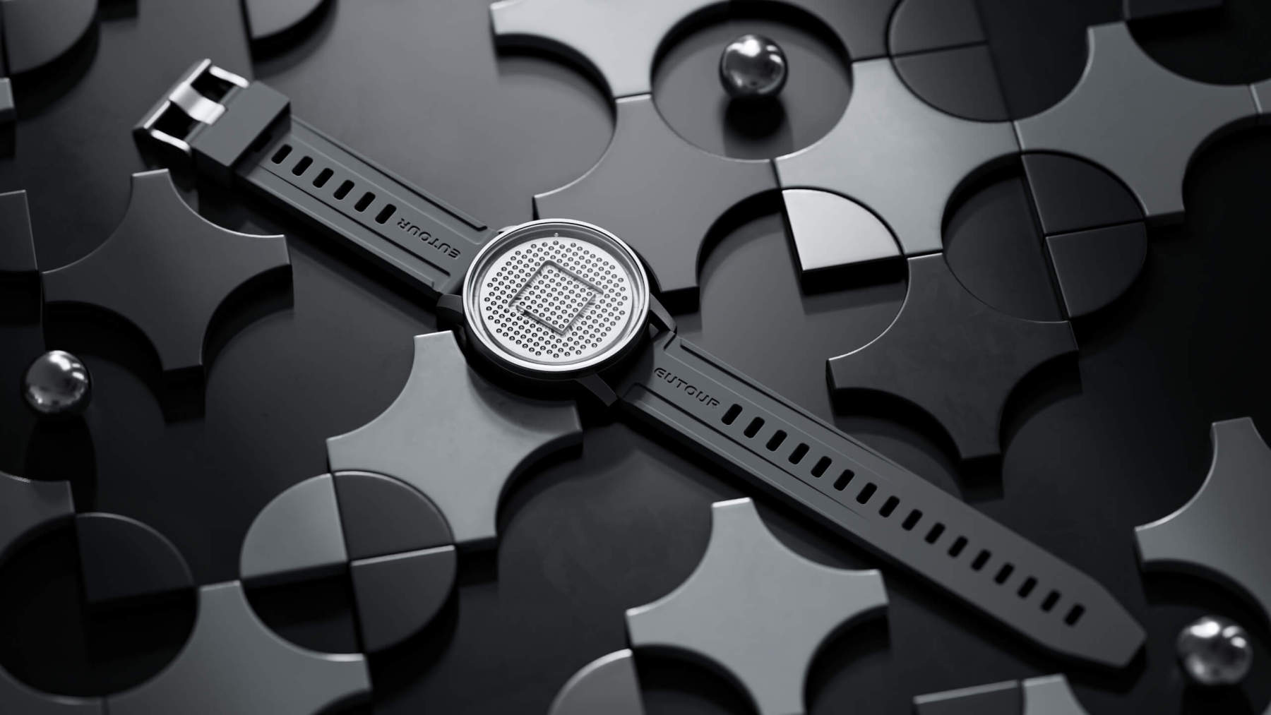 EUTOUR Gravity Magnetic Ball Tracking Single Hand Watch