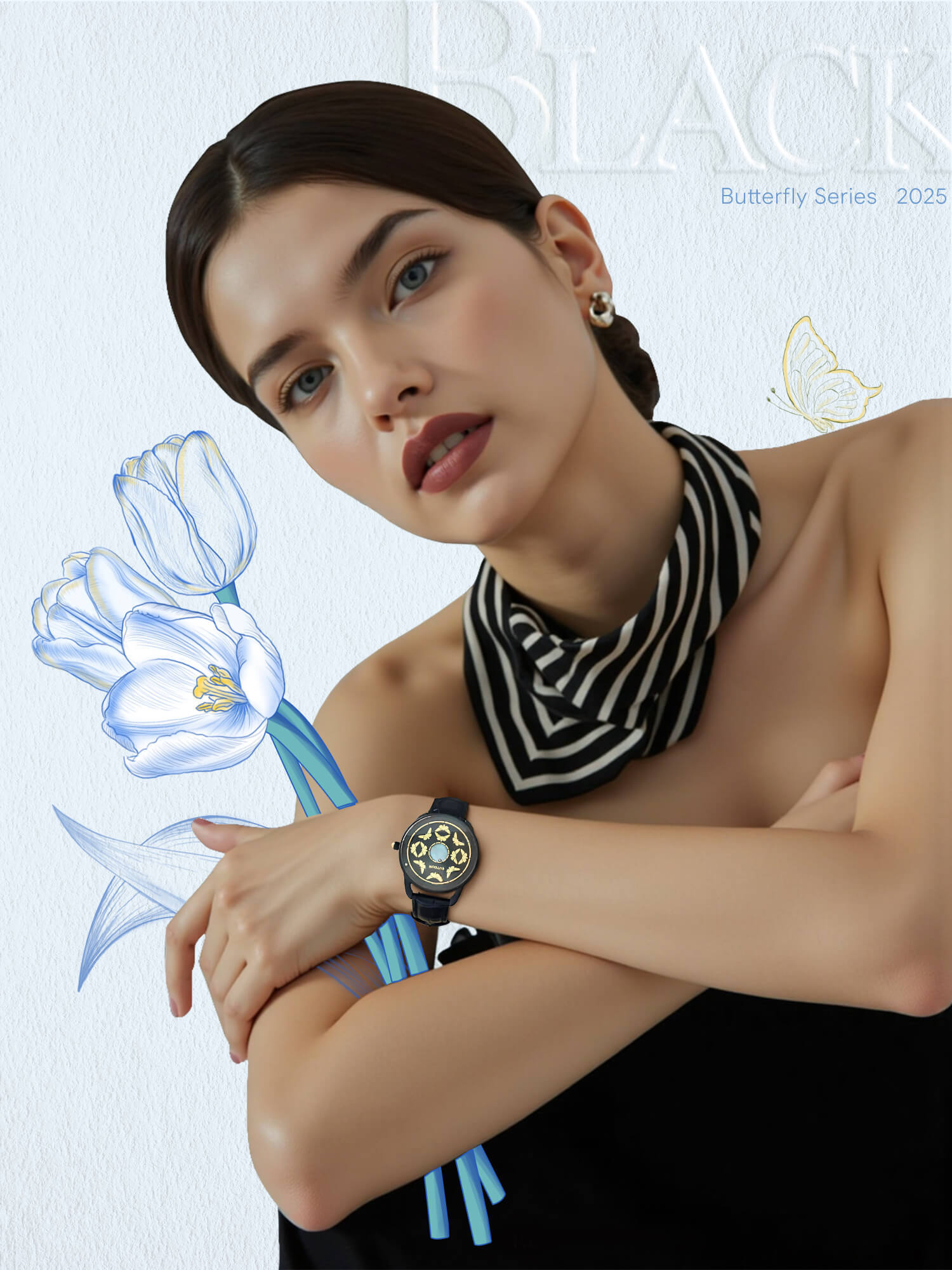 Primeforges Magnetic Ladies Butterfly Watch