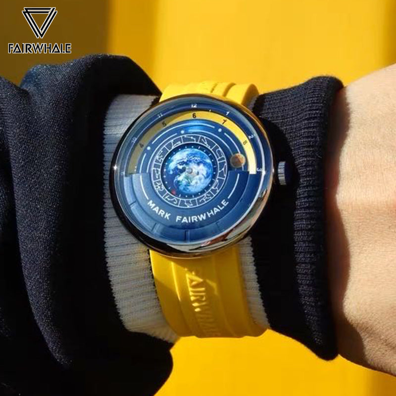 New Luxury Watch Earth Timing Constellation Disk Waterproof Wristwatch