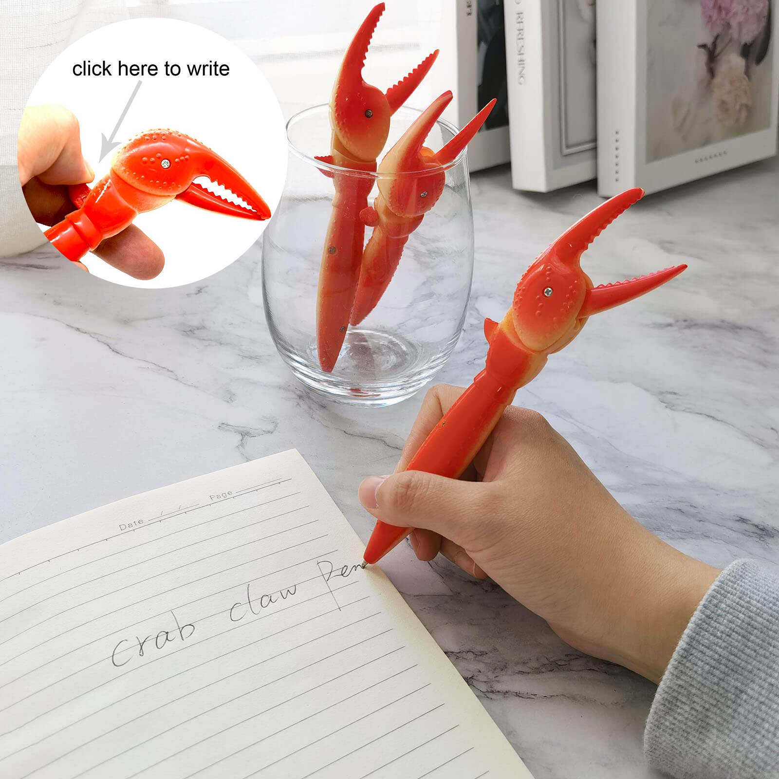 🤪Vivid Crabe Claw Shape Pens✏