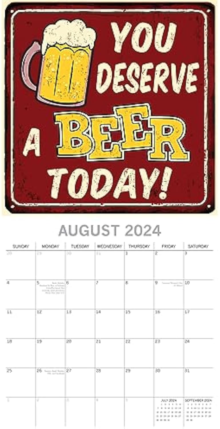 Beer Signs 2024 Wall Calendar