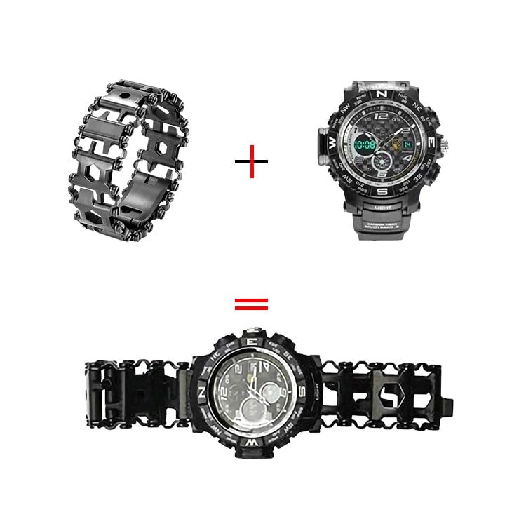 🌲Christmas Hot Sale 49% OFF🔥Outdoor Multifunction Tool Bracelet For Watch