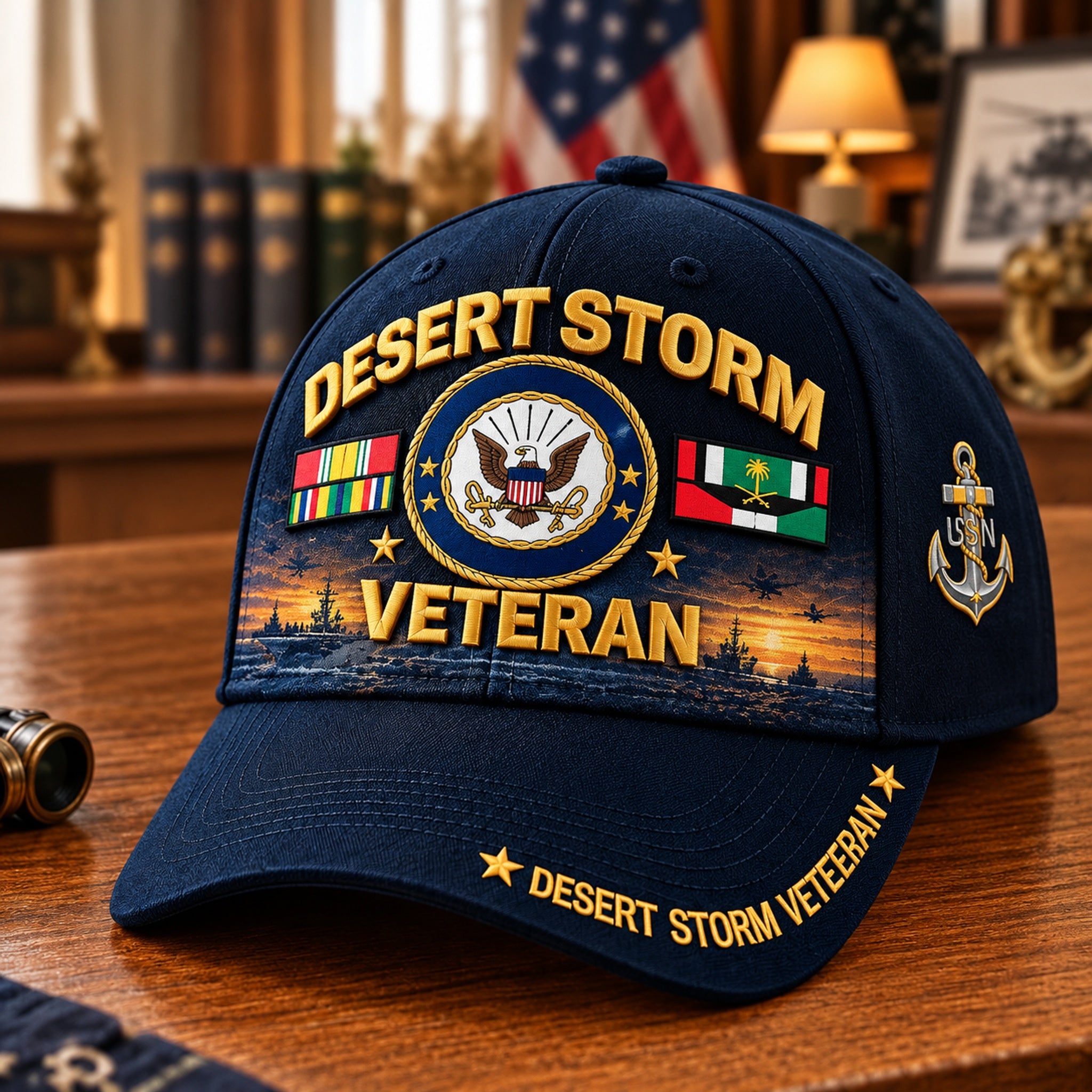 U.S. Navy Desert Storm Veteran cap design
