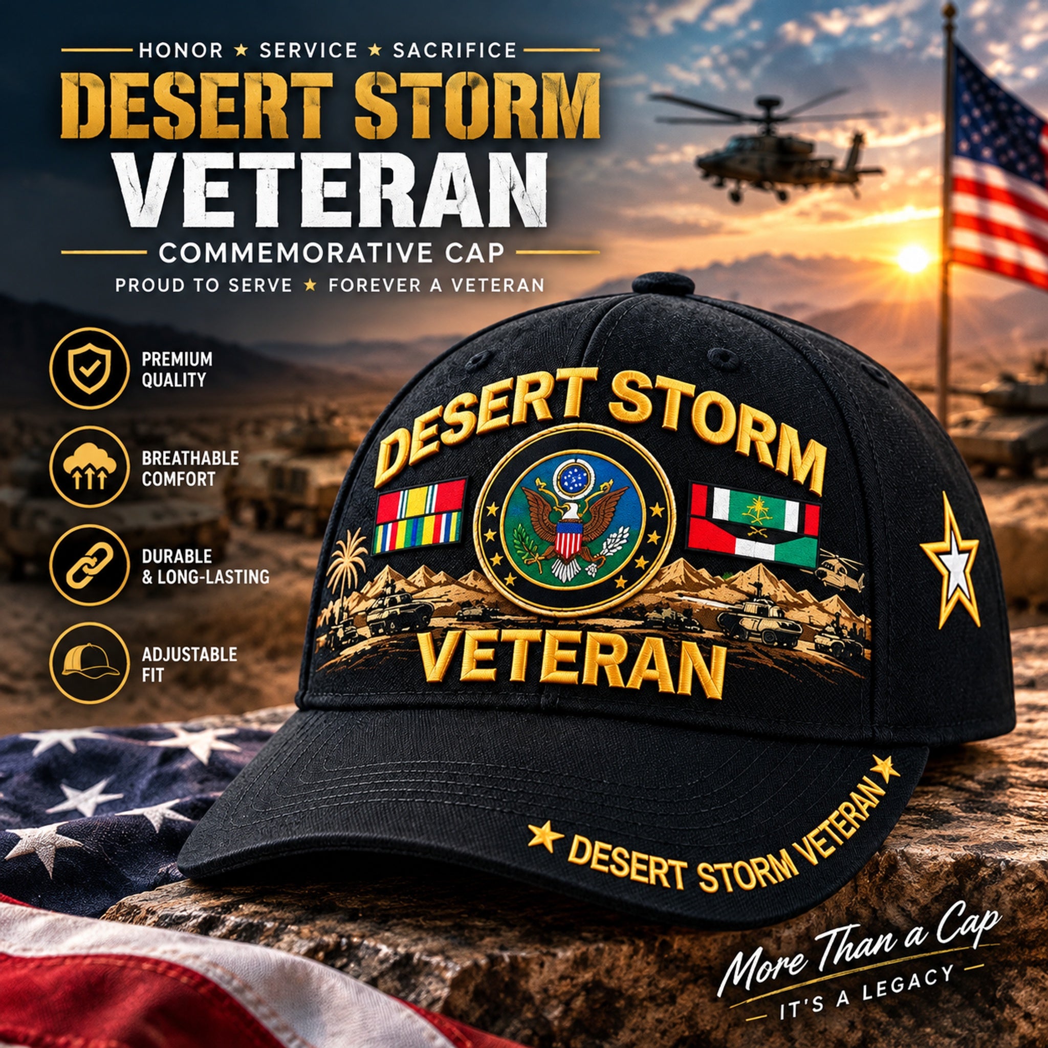 Desert Storm Veteran commemorative cap