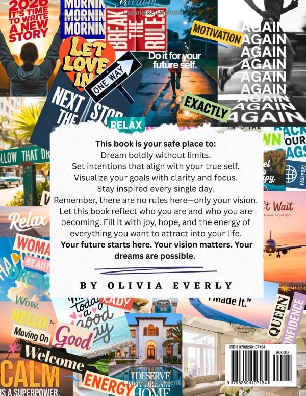 2026 Vision Board Clip Art Book: 600+ Extensive Collection of Powerful Pictures, Quotes, Words, and Affirmations to Create Dream Boards