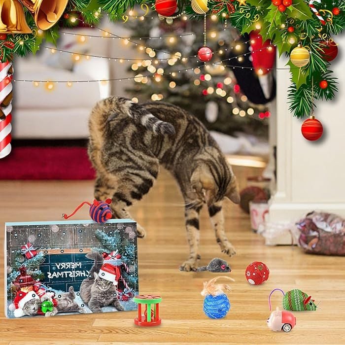 🎄Last 48 hours 70% OFF🎁2024 Christmas Countdown Cat&Dog Toys Advent Calendar🐾🥳3