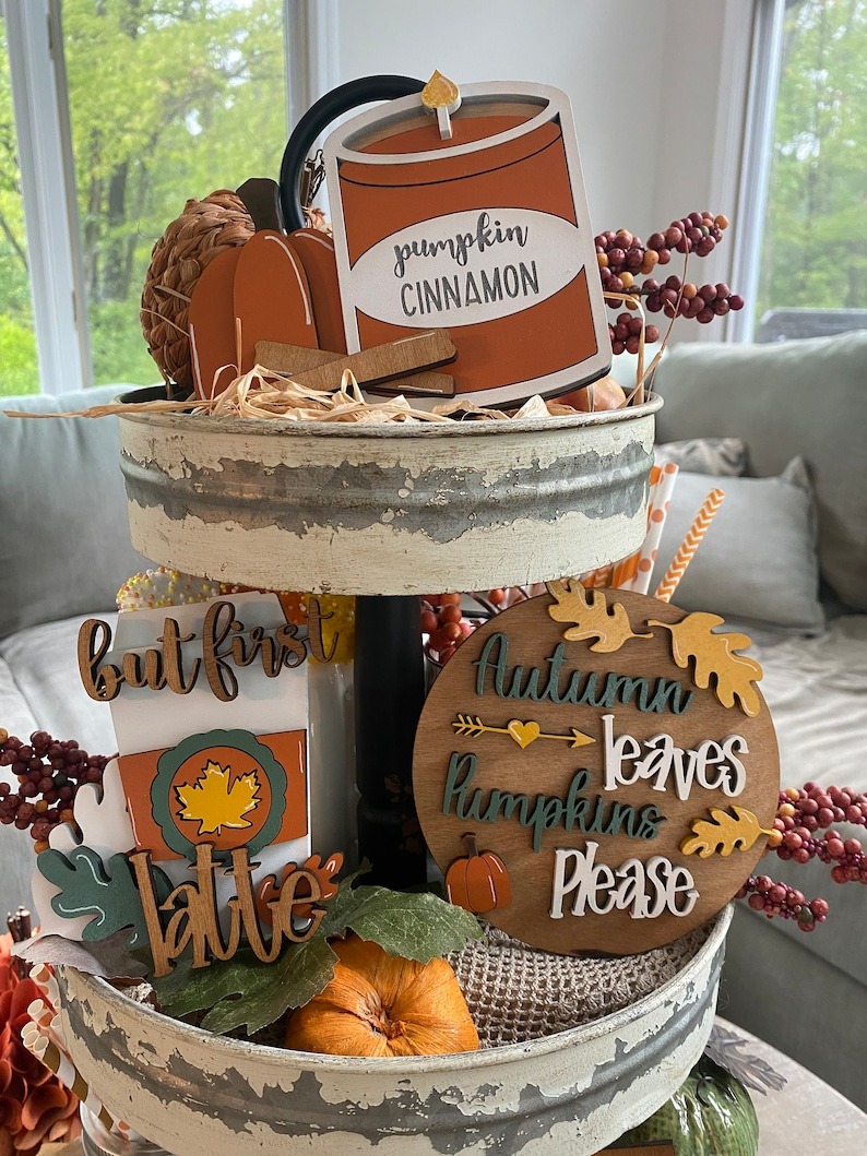 🔥Fall Sale🍂Fall Tiered Tray Decor