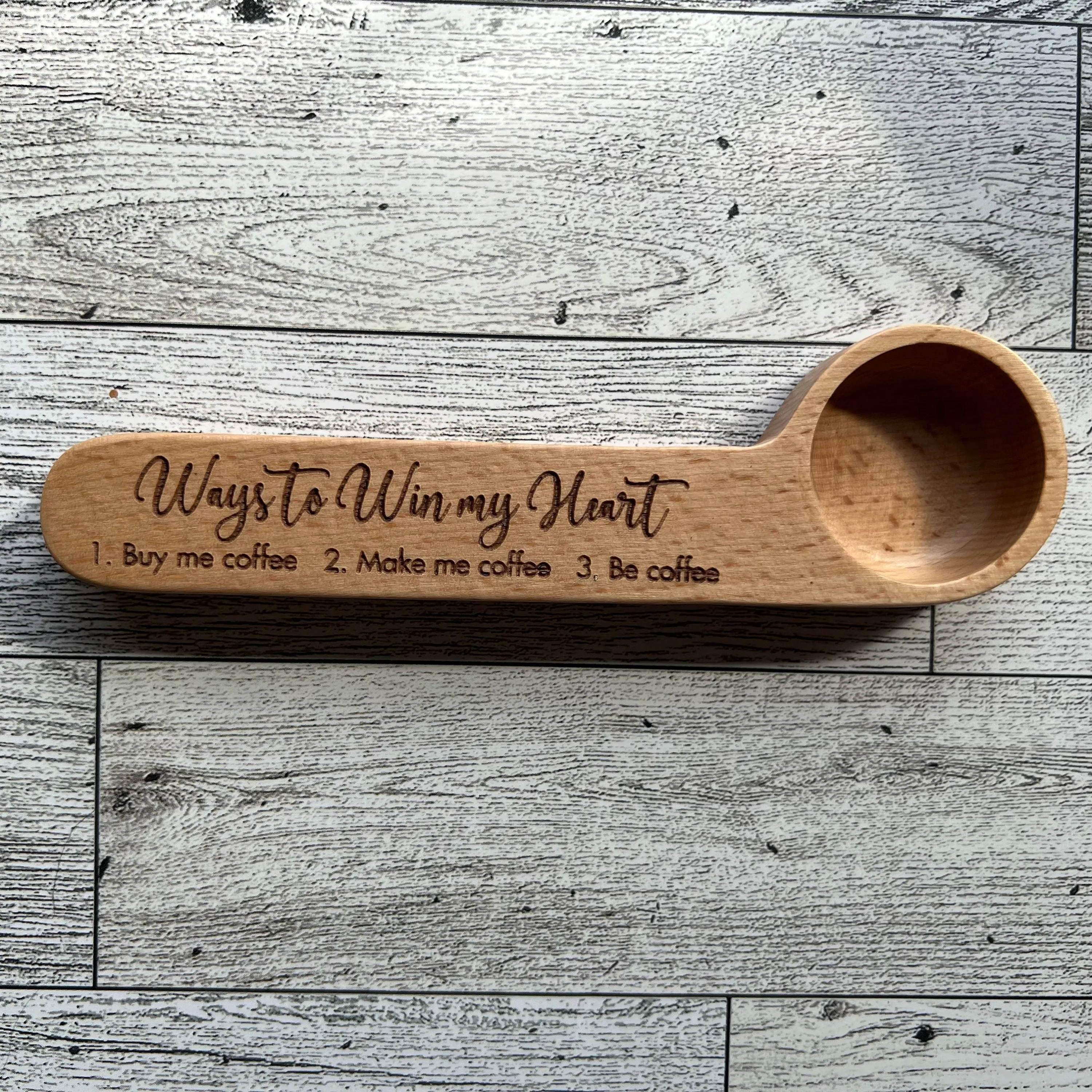 ☕Engraved Coffee Scoop and Bag Clip | Unique Gift for Coffee Lovers🎁