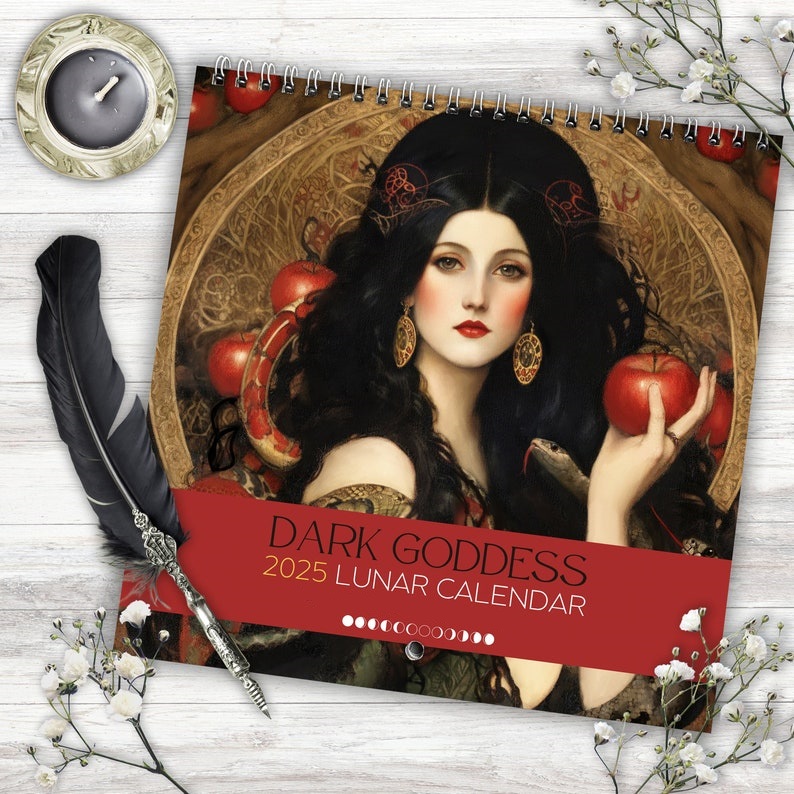 Dark Goddess 2025 Moon Phase Calendar