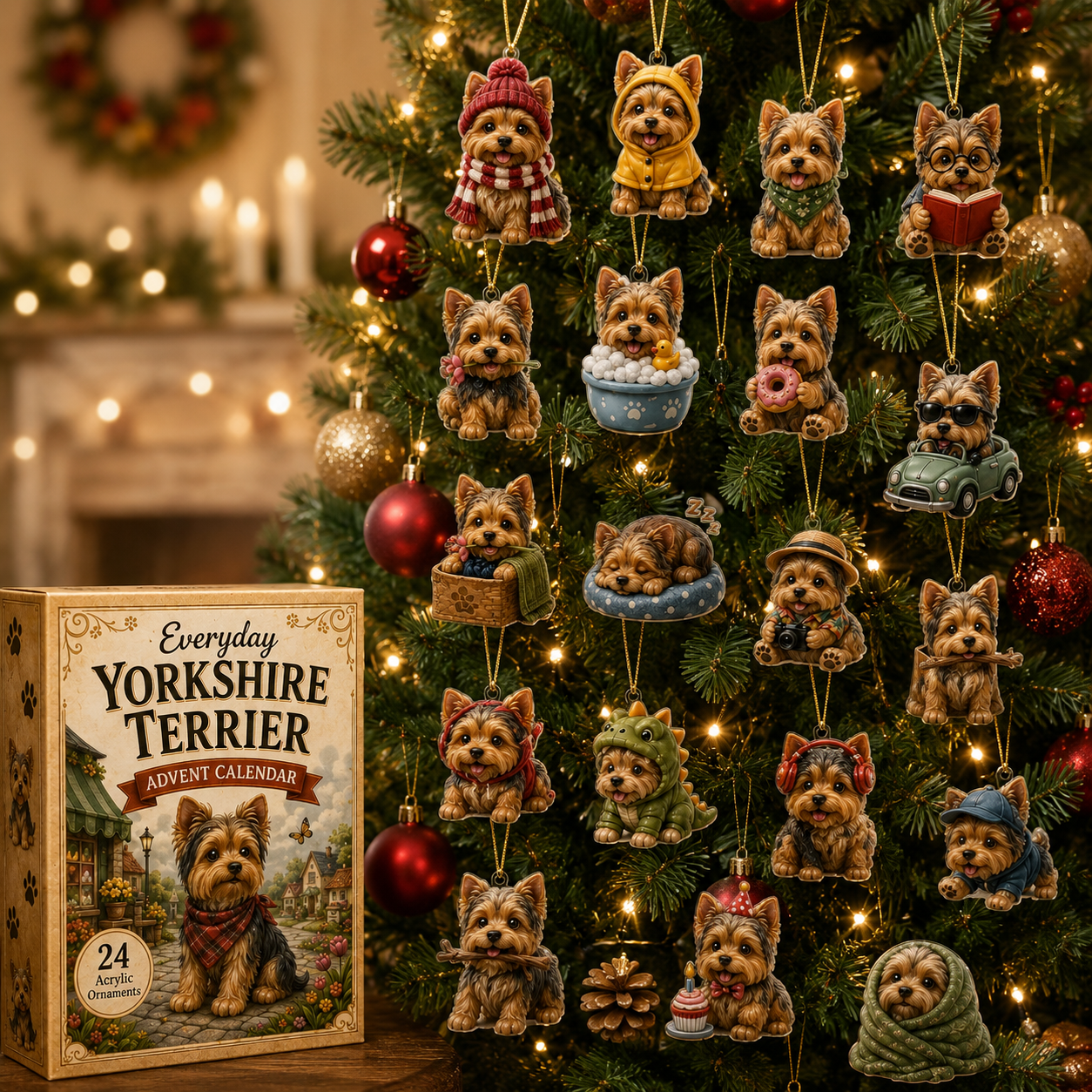 Everyday Yorkshire Terrier Advent Calendar 2026 - 24-Day Festive Countdown