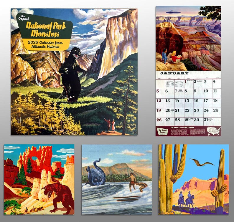 📅2025 National Park Monsters Calendar