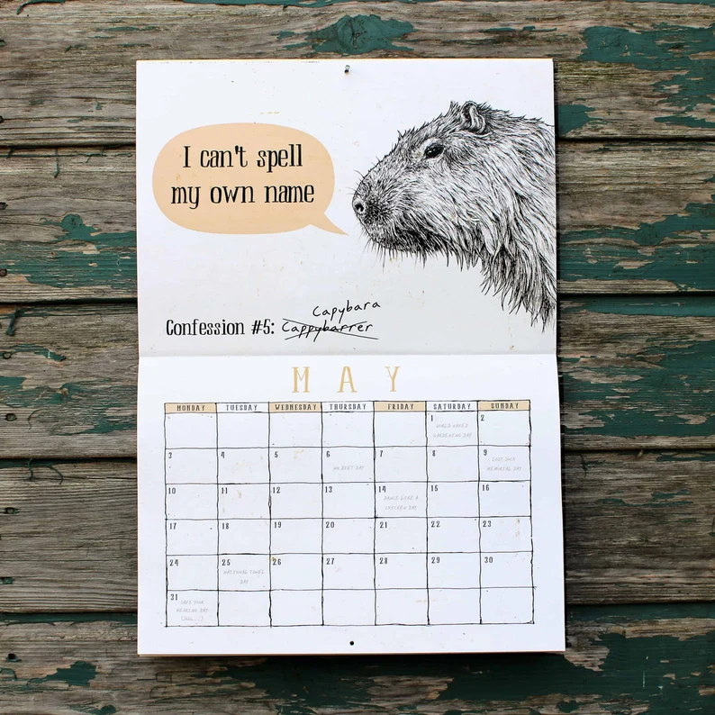 2024 Creature Confessions Calendar