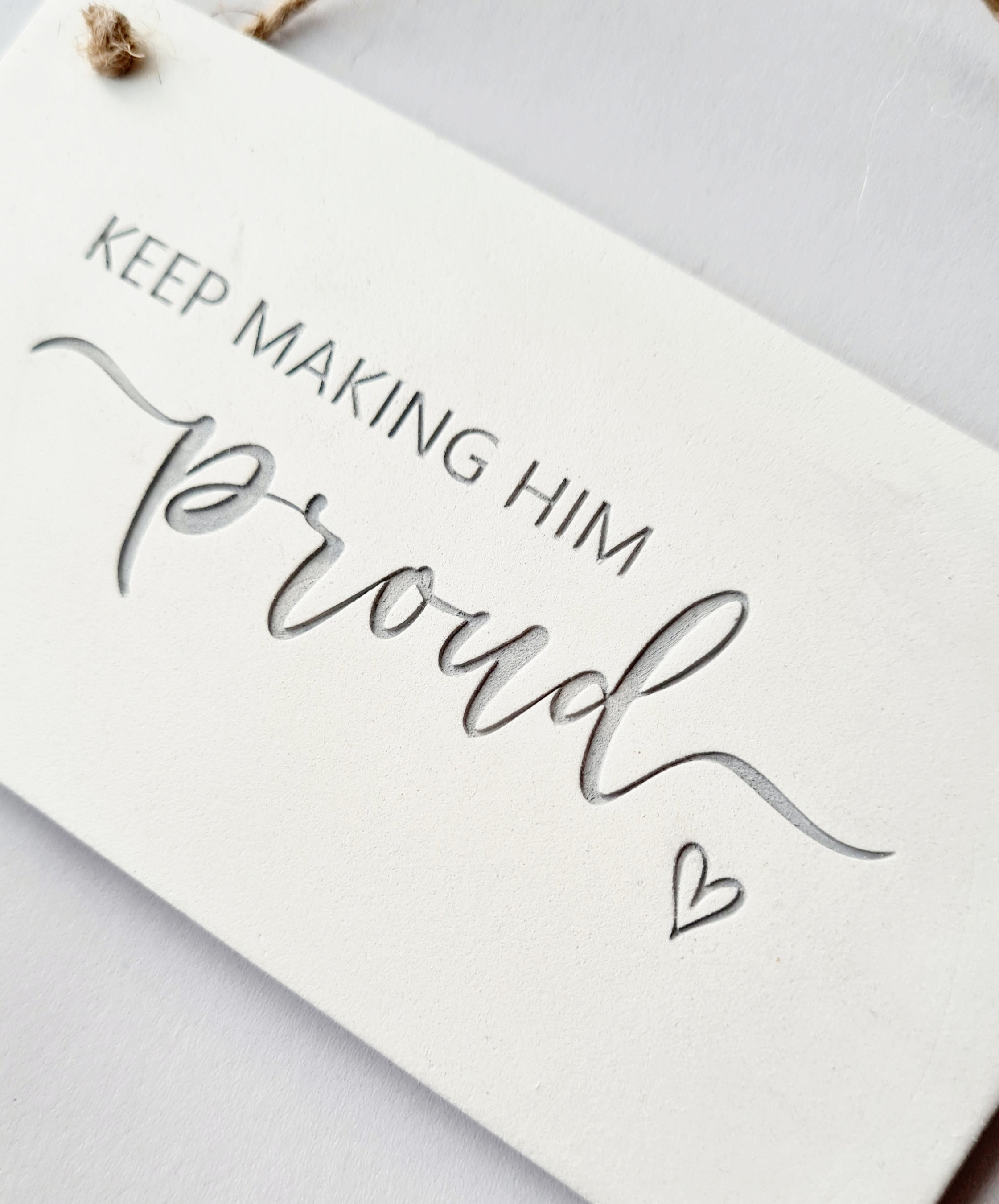 Keep making him / her proud bereavement keepsake