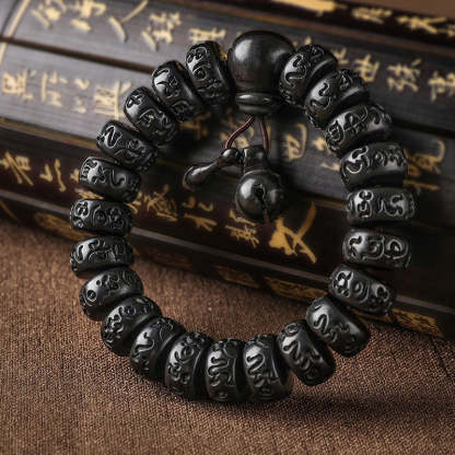 Oriental Buddha Tibetan Lightning Strike Wood Protection Bracelet