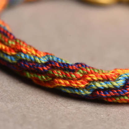Oriental Buddha Tibetan Om Mani Padme Hum Dreamcatcher Luck Colorful Reincarnation Knot String Bracelet