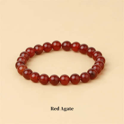 Oriental Buddha Natural Stone Quartz Healing Beads Bracelet