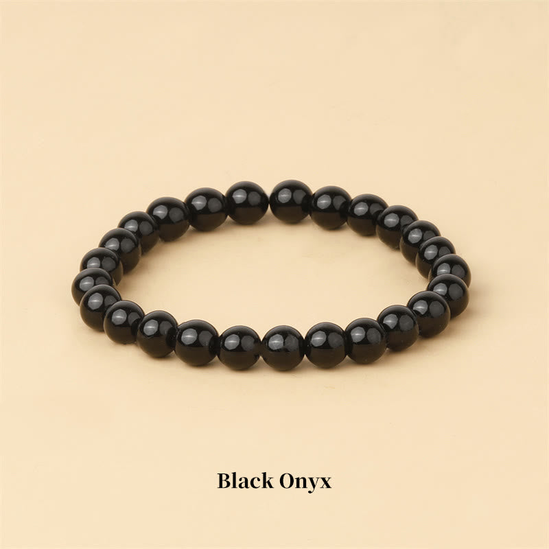 Oriental Buddha Natural Stone Quartz Healing Beads Bracelet