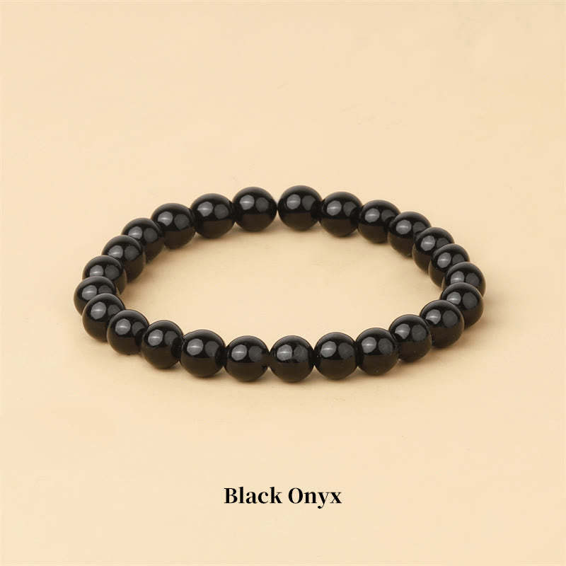 Oriental Buddha Natural Stone Quartz Healing Beads Bracelet