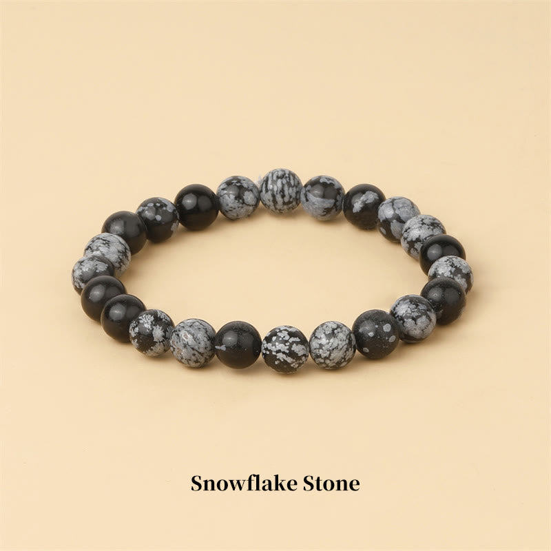 Oriental Buddha Natural Stone Quartz Healing Beads Bracelet