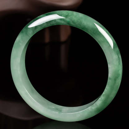 Oriental Buddha Natural Jade Fortune Blessing Bangle Bracelet