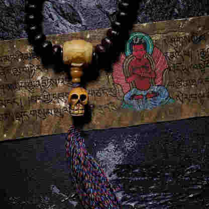 Oriental Buddha Tibet 108 Mala Beads Purple Bodhi Seed Bagua Vajra Auspiciousness Bracelet