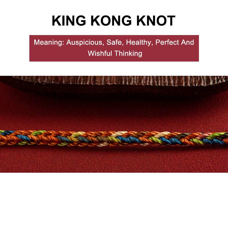 Oriental Buddha "May you be healthy and happy" Lucky Multicolored Bracelet