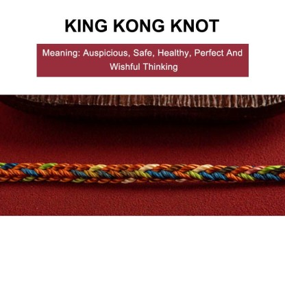 Oriental Buddha "May you be healthy and happy" Lucky Multicolored Bracelet
