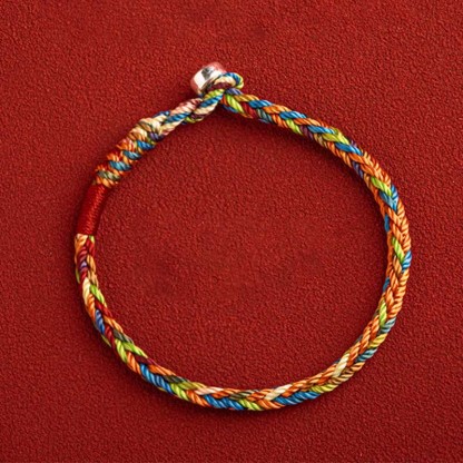 Oriental Buddha "May you be healthy and happy" Lucky Multicolored Bracelet