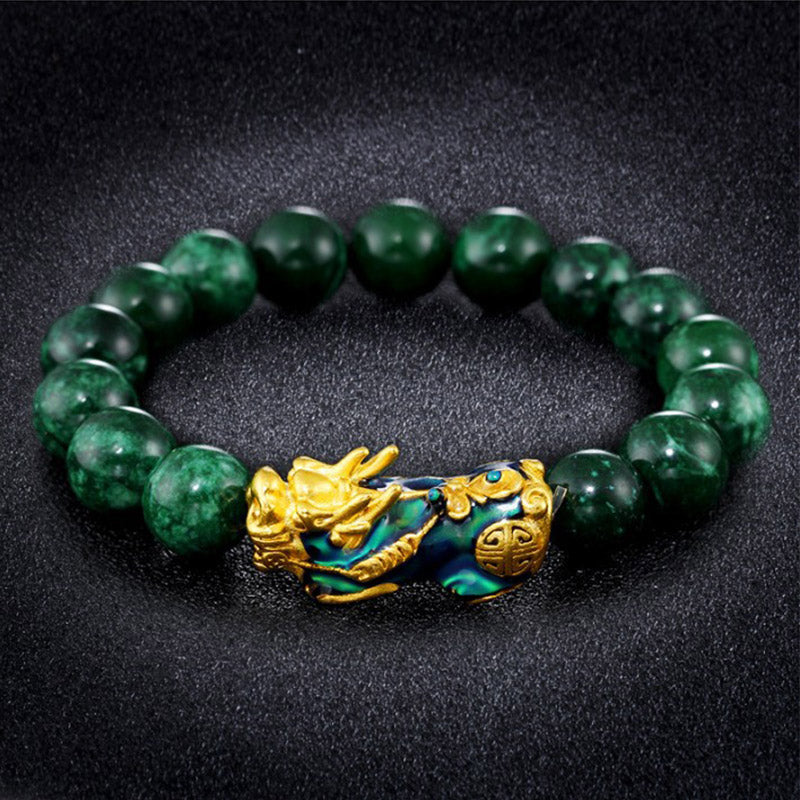 Oriental Buddha FengShui PiXiu Jade Protection Bracelet