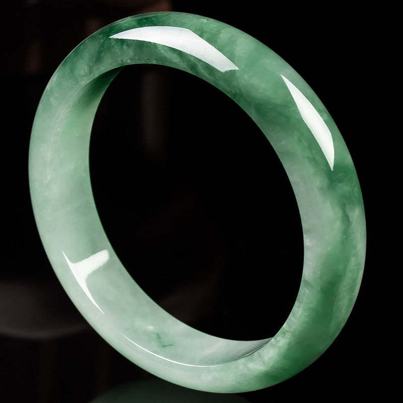 Oriental Buddha Natural Jade Fortune Blessing Bangle Bracelet