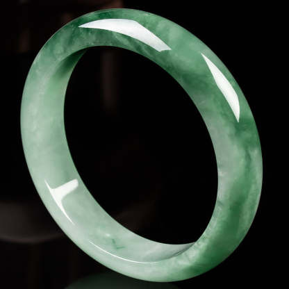 Oriental Buddha Natural Jade Fortune Blessing Bangle Bracelet