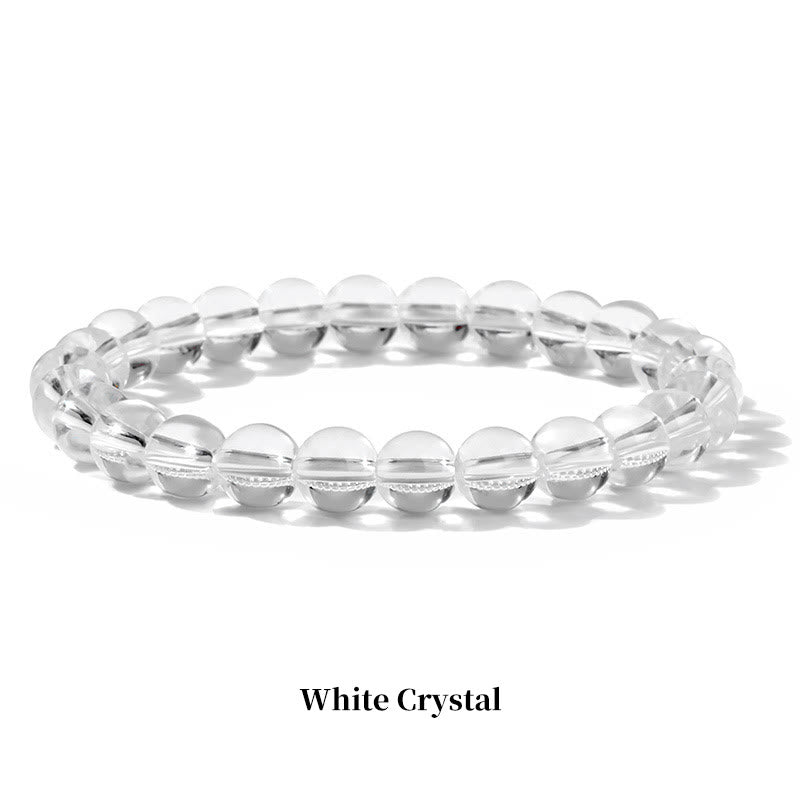 Oriental Buddha Natural Stone Quartz Healing Beads Bracelet