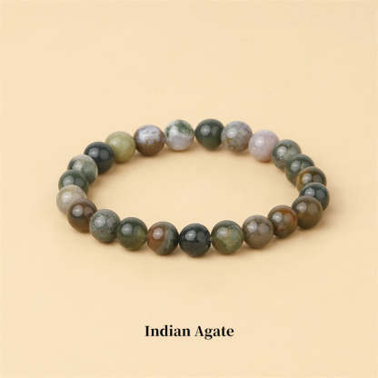 Oriental Buddha Natural Stone Quartz Healing Beads Bracelet