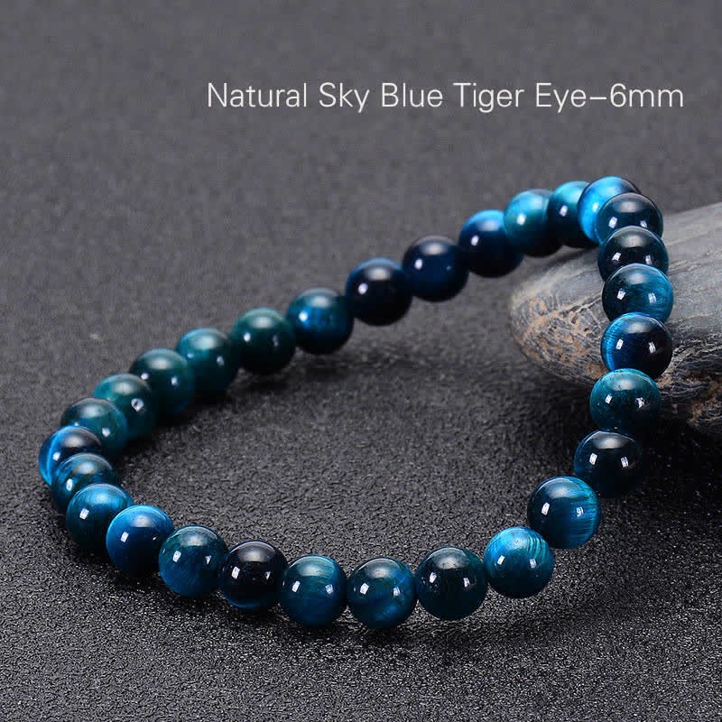 Oriental Buddha Blue Tiger Eye Protection Bracelet