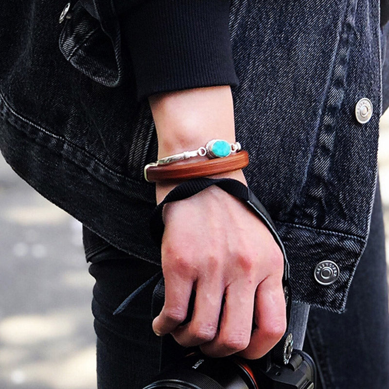 Oriental Buddha 925 Sterling Silver Turquoise Balance Protection Handmade Nepal Bracelet Bangle