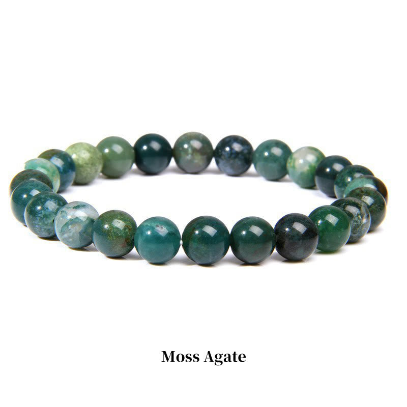 Oriental Buddha Natural Stone Quartz Healing Beads Bracelet