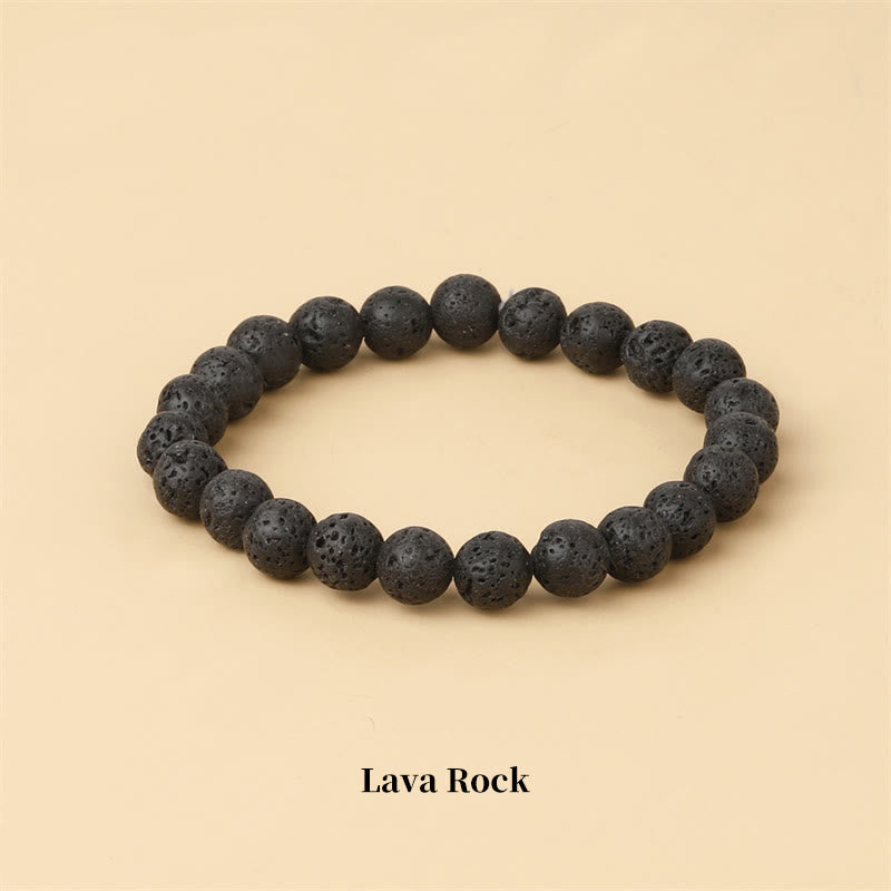 Oriental Buddha Natural Stone Quartz Healing Beads Bracelet