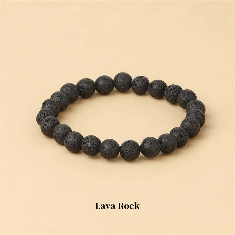 Oriental Buddha Natural Stone Quartz Healing Beads Bracelet