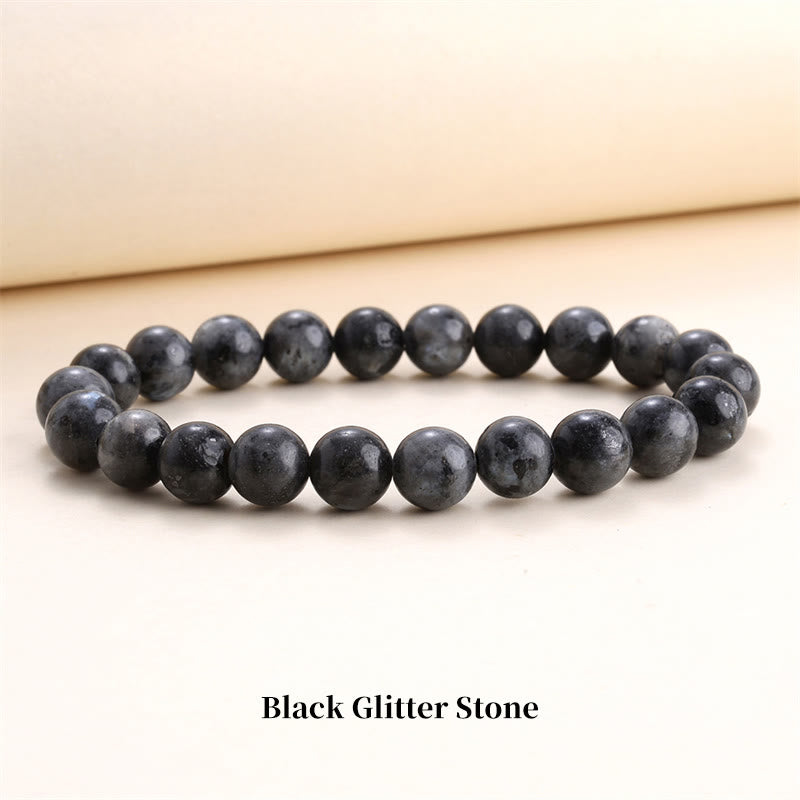 Oriental Buddha Natural Stone Quartz Healing Beads Bracelet