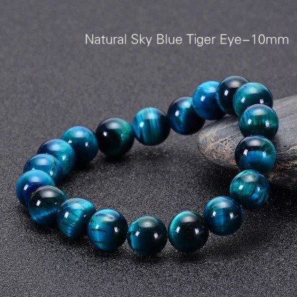 Oriental Buddha Blue Tiger Eye Protection Bracelet