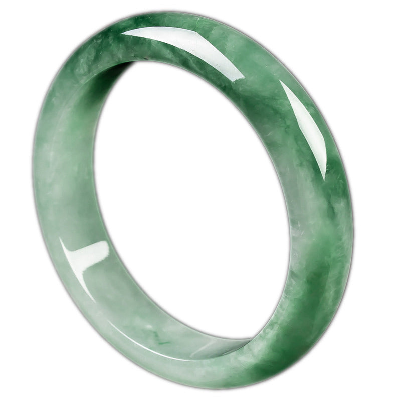 Oriental Buddha Natural Jade Fortune Blessing Bangle Bracelet