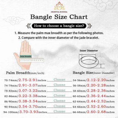 Oriental Buddha Natural Jade Fortune Blessing Bangle Bracelet
