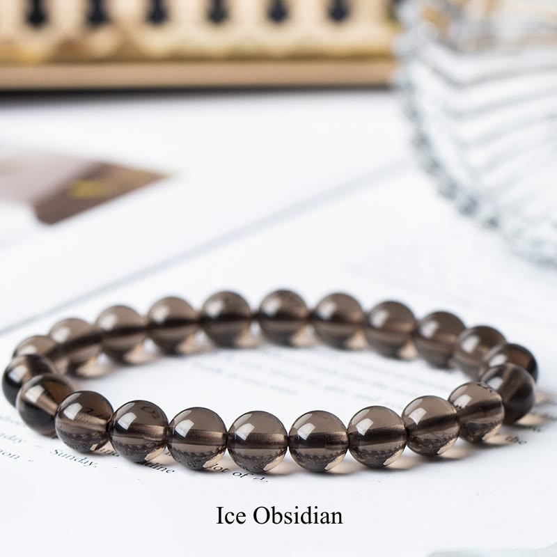 Oriental Buddha Natural Stone Quartz Healing Beads Bracelet