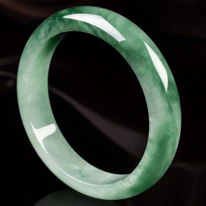 Oriental Buddha Natural Jade Fortune Blessing Bangle Bracelet