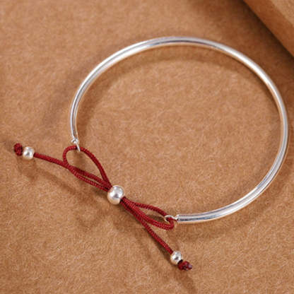 Oriental Buddha  925 Sterling Silver Red String Healing Knot Bracelet